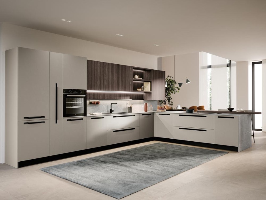 per esempio, una cucina moderna ristrutturata.